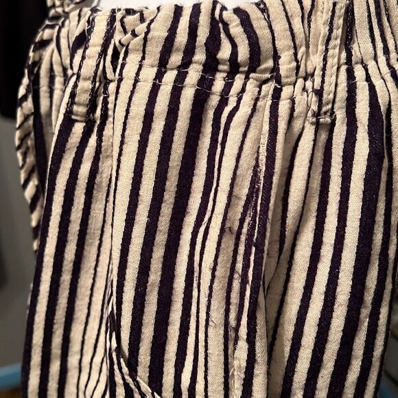 Just Living Women Drawstring Palazzo Striped Pants Button and Zip Closure Small - Picture 5 of 7